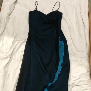 Betsy & Adams Turquoise Sheer Gown Sz 6